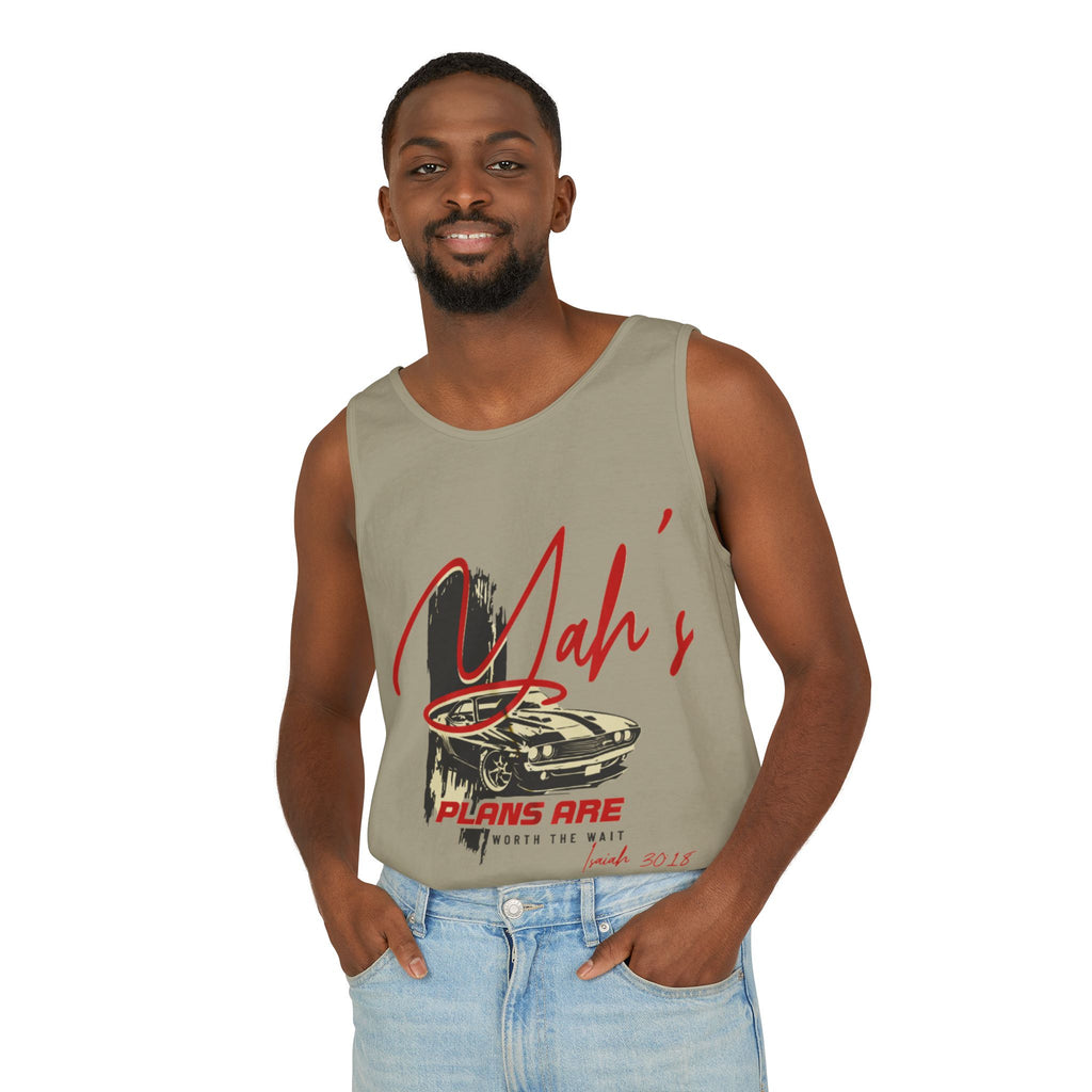 “YAH’s plans” Unisex Garment-Dyed Tank Top