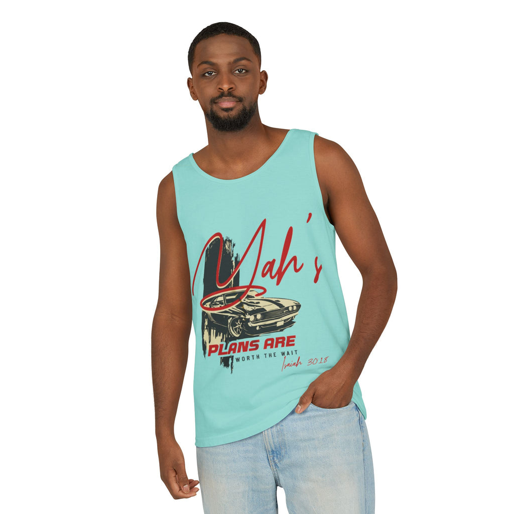 “YAH’s plans” Unisex Garment-Dyed Tank Top