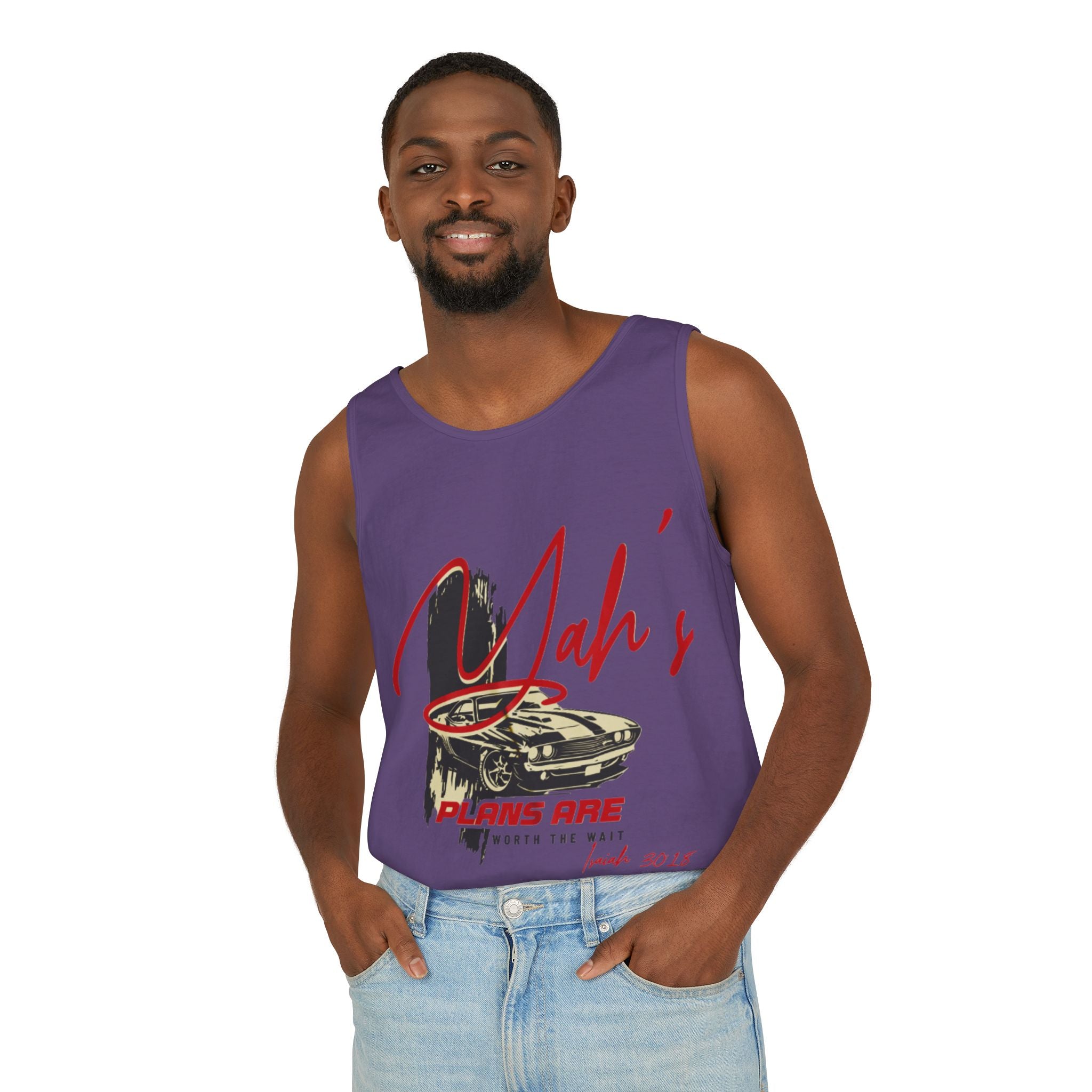 “YAH’s plans” Unisex Garment-Dyed Tank Top