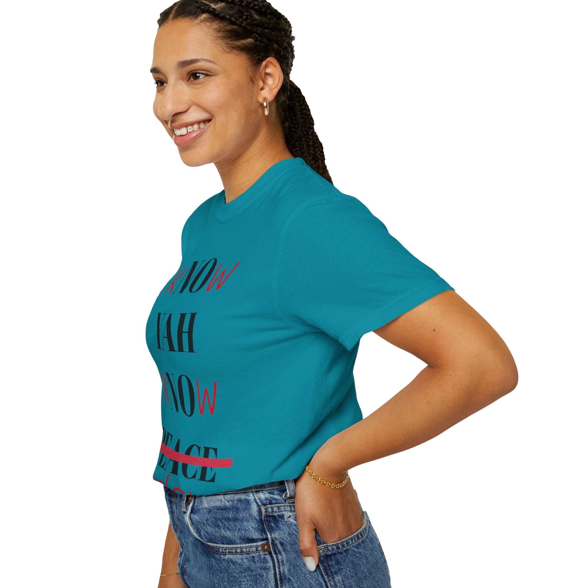 Women’s “Know Yah” Unisex Garment-Dyed T-shirt