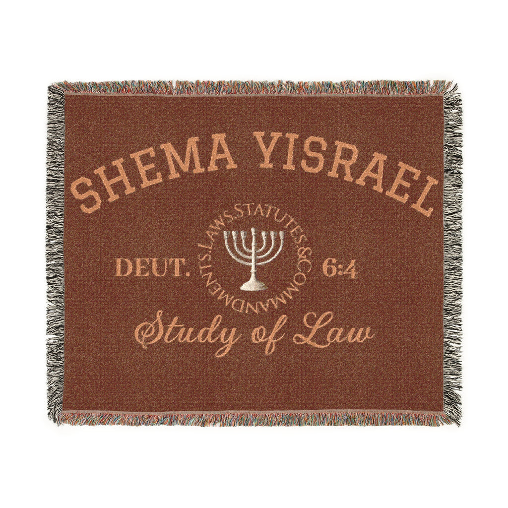 Red “SHEMA YISRAEL university” Woven Blanket