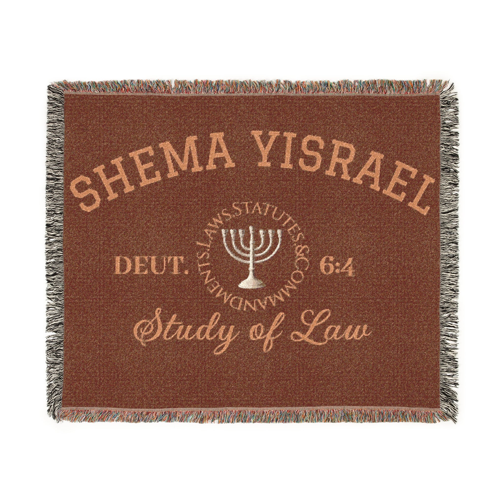 Red “SHEMA YISRAEL university” Woven Blanket