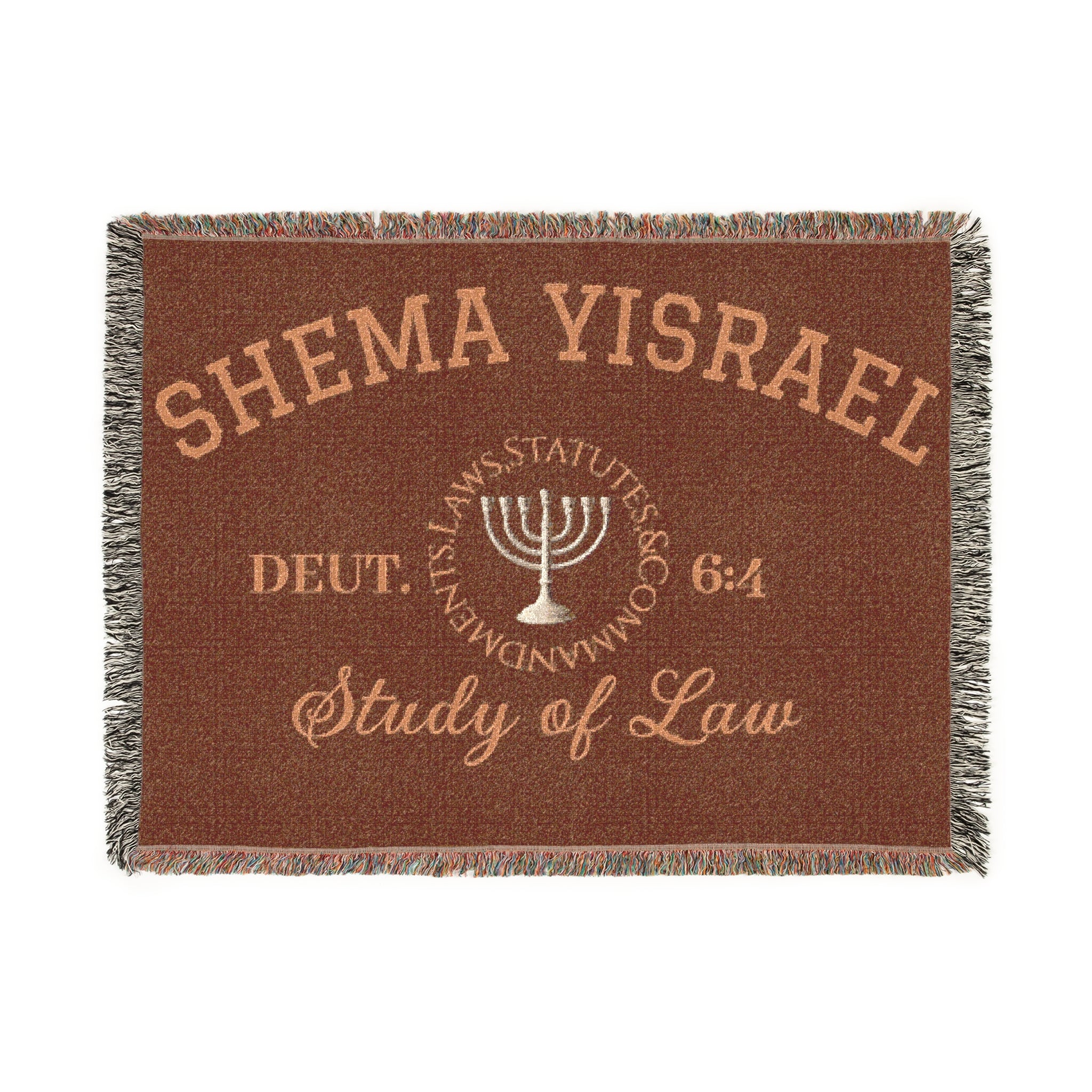 Red “SHEMA YISRAEL university” Woven Blanket