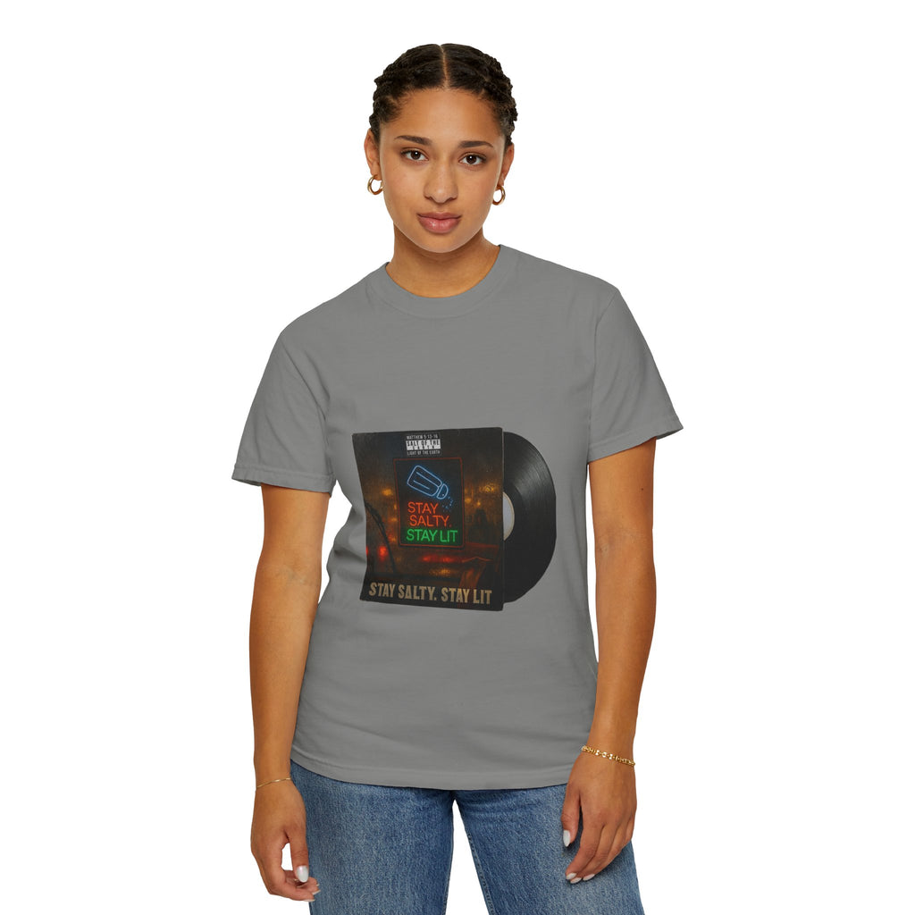 Women’s “Salty and lit” Unisex Garment-Dyed T-shirt