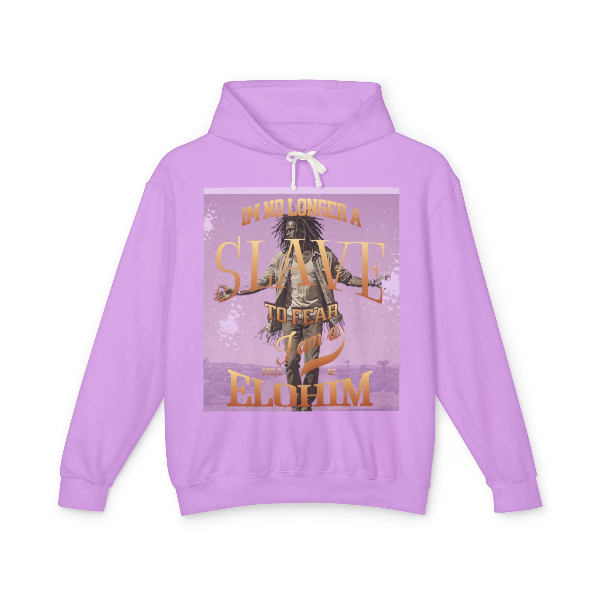 “No longer a slave” Unisex Lightweight Hooded Sweatshirt