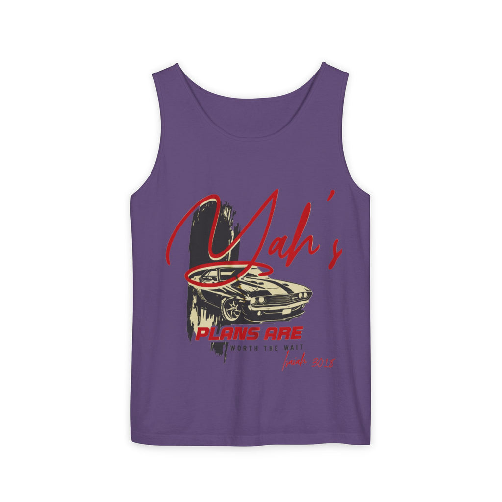 “YAH’s plans” Unisex Garment-Dyed Tank Top