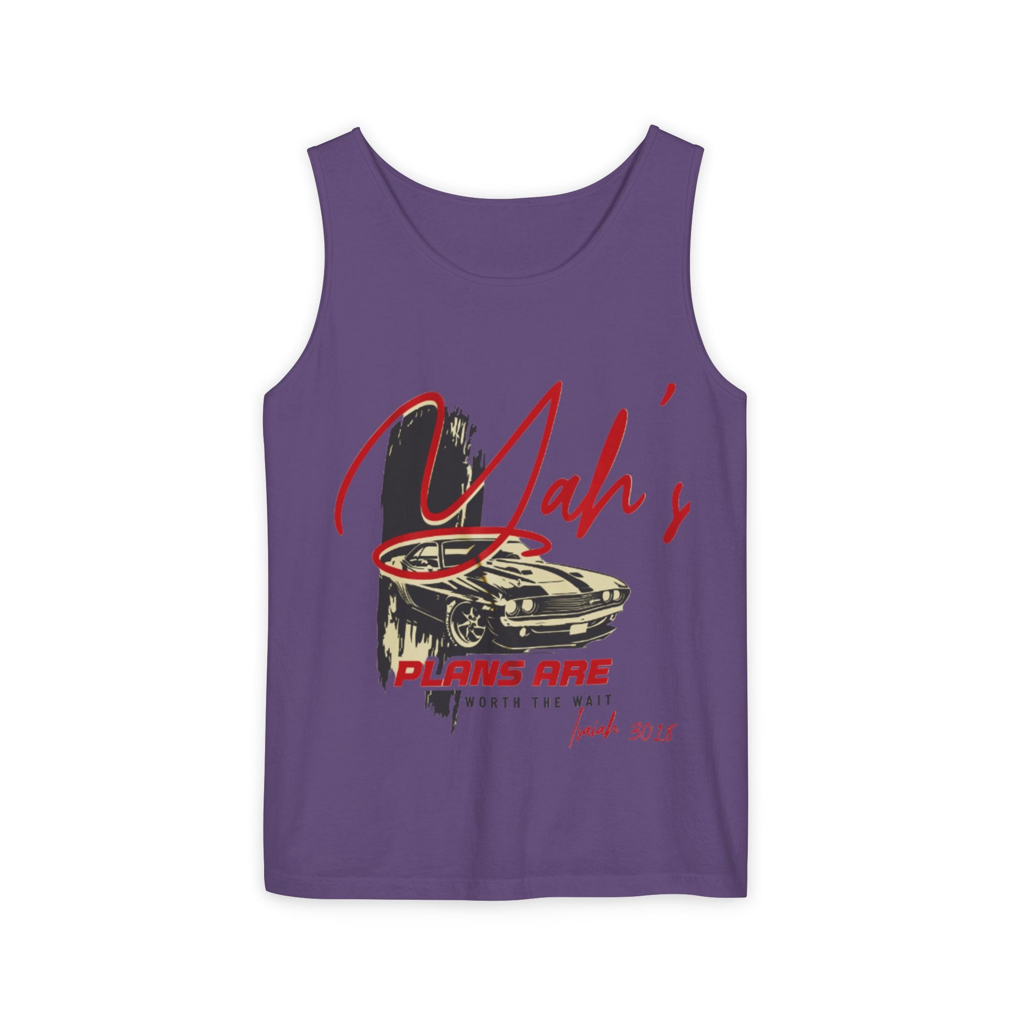 “YAH’s plans” Unisex Garment-Dyed Tank Top