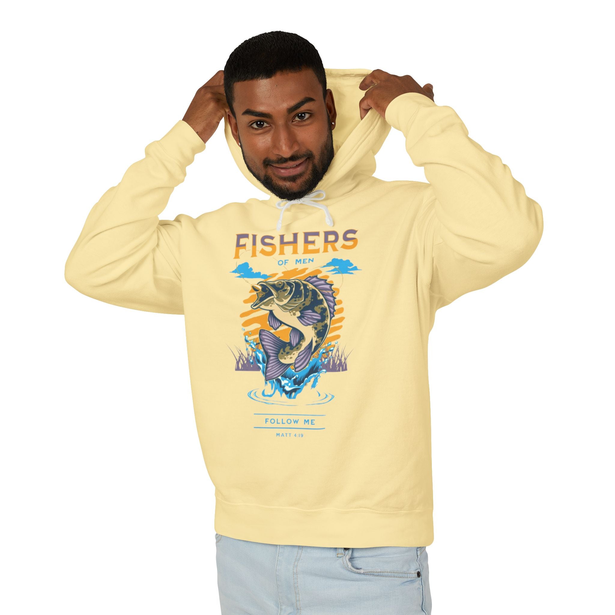 “Fishers of men” Lightweight Hooded Sweatshirt