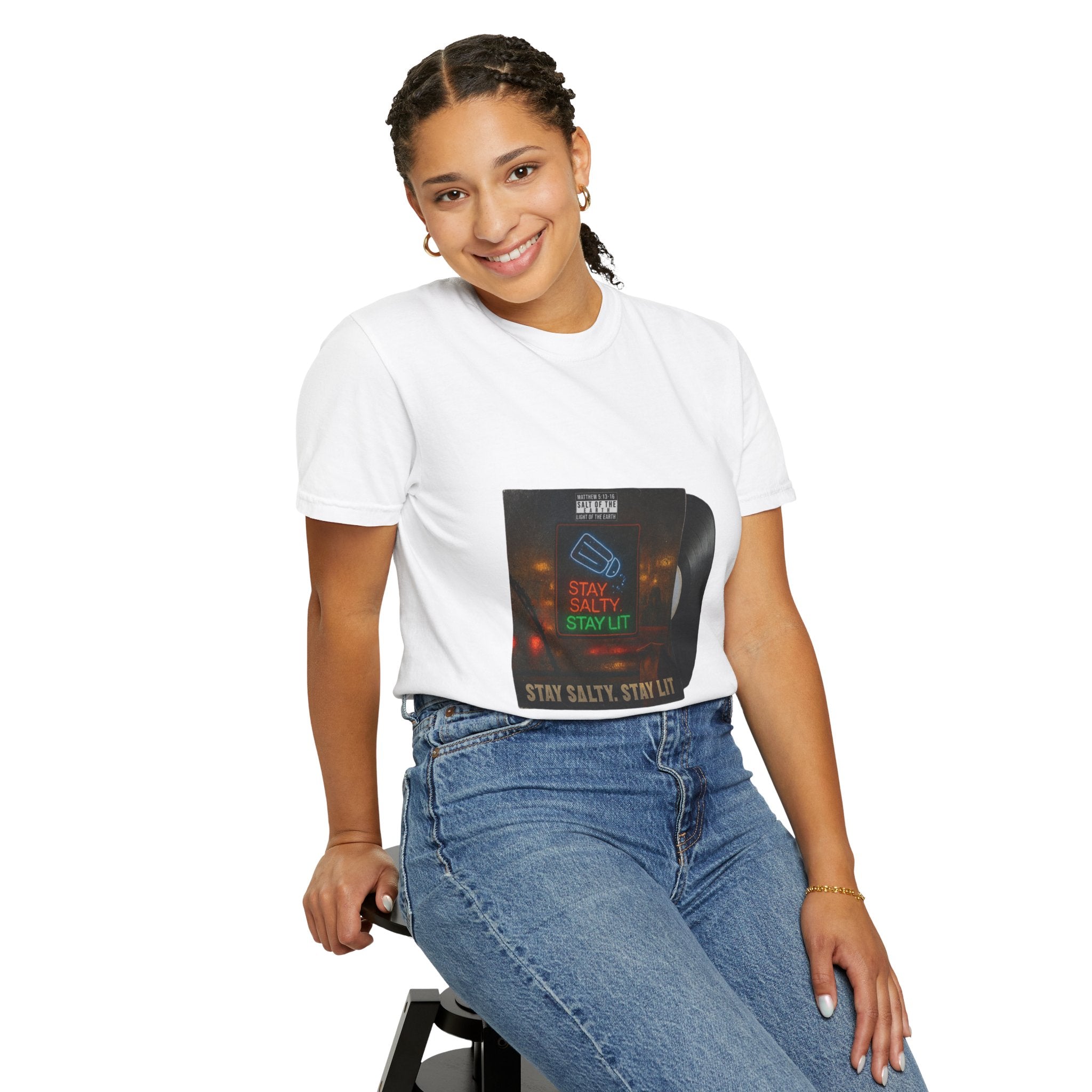 Women’s “Salty and lit” Unisex Garment-Dyed T-shirt