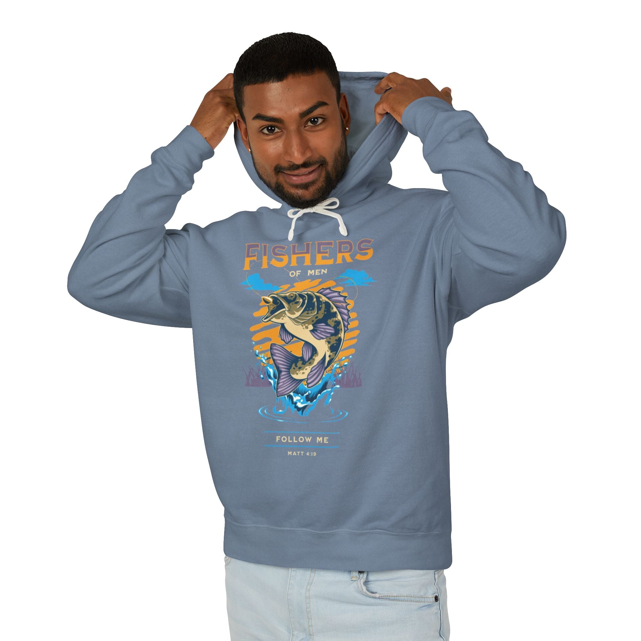 “Fishers of men” Lightweight Hooded Sweatshirt