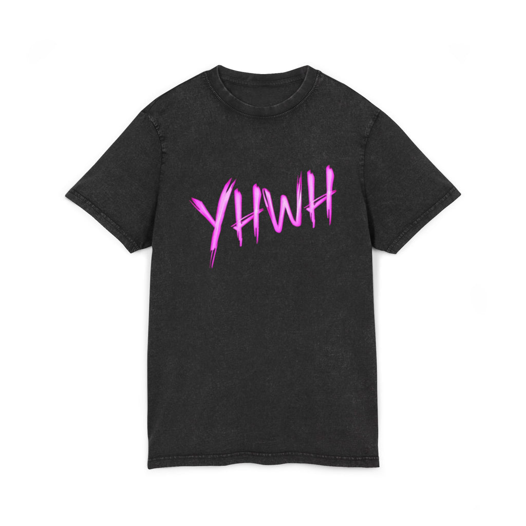 “YHWH” Acid Washed Round Neck Tee