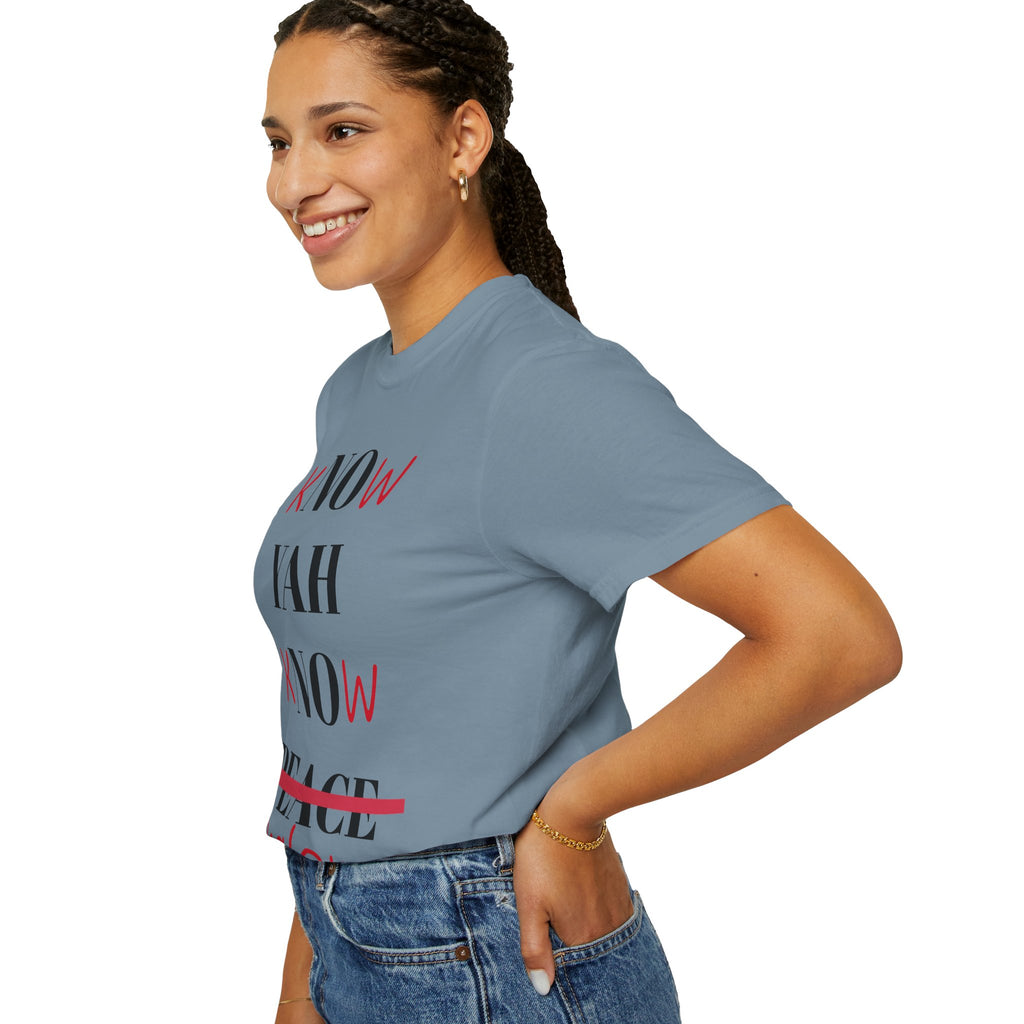 Women’s “Know Yah” Unisex Garment-Dyed T-shirt