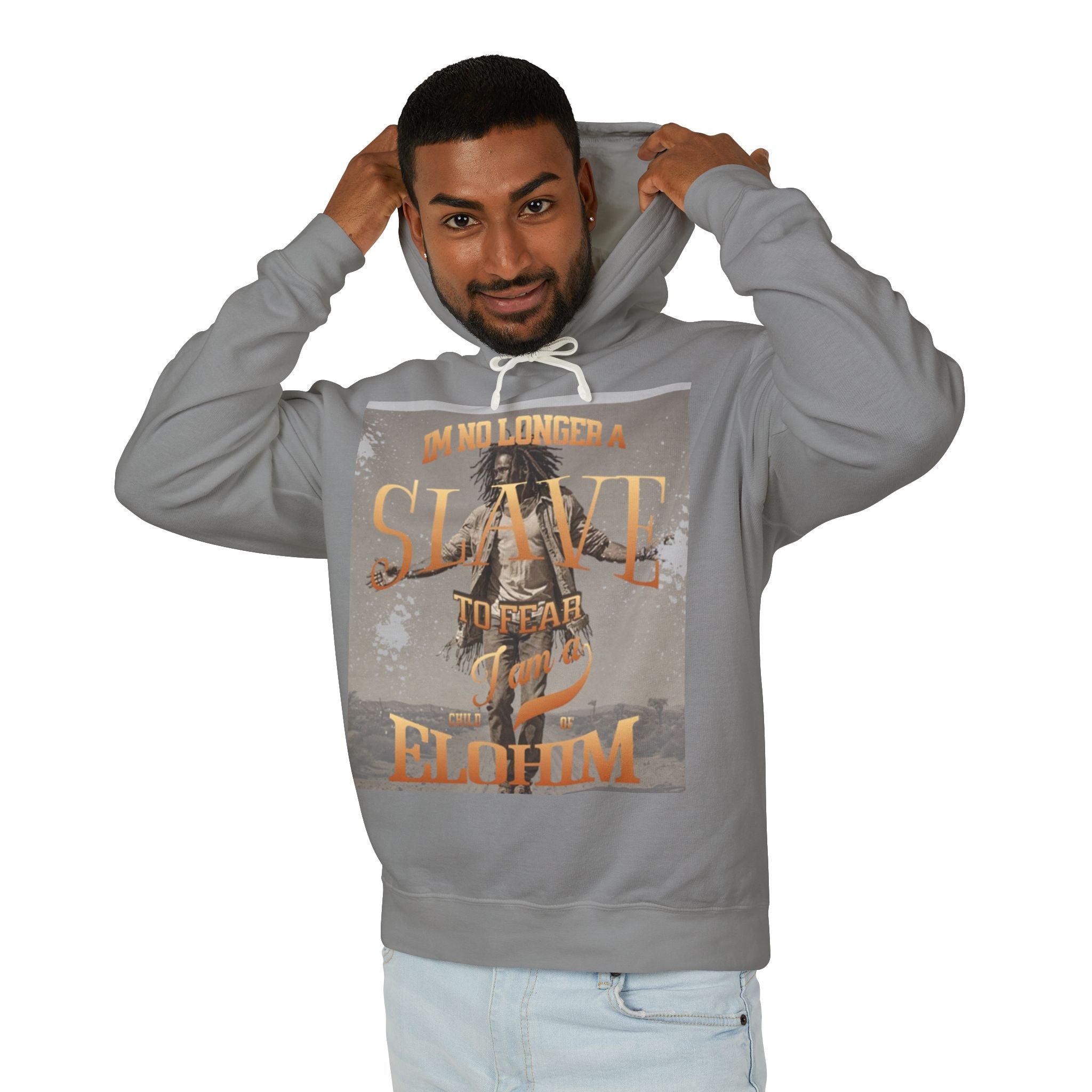 “No longer a slave” Unisex Lightweight Hooded Sweatshirt