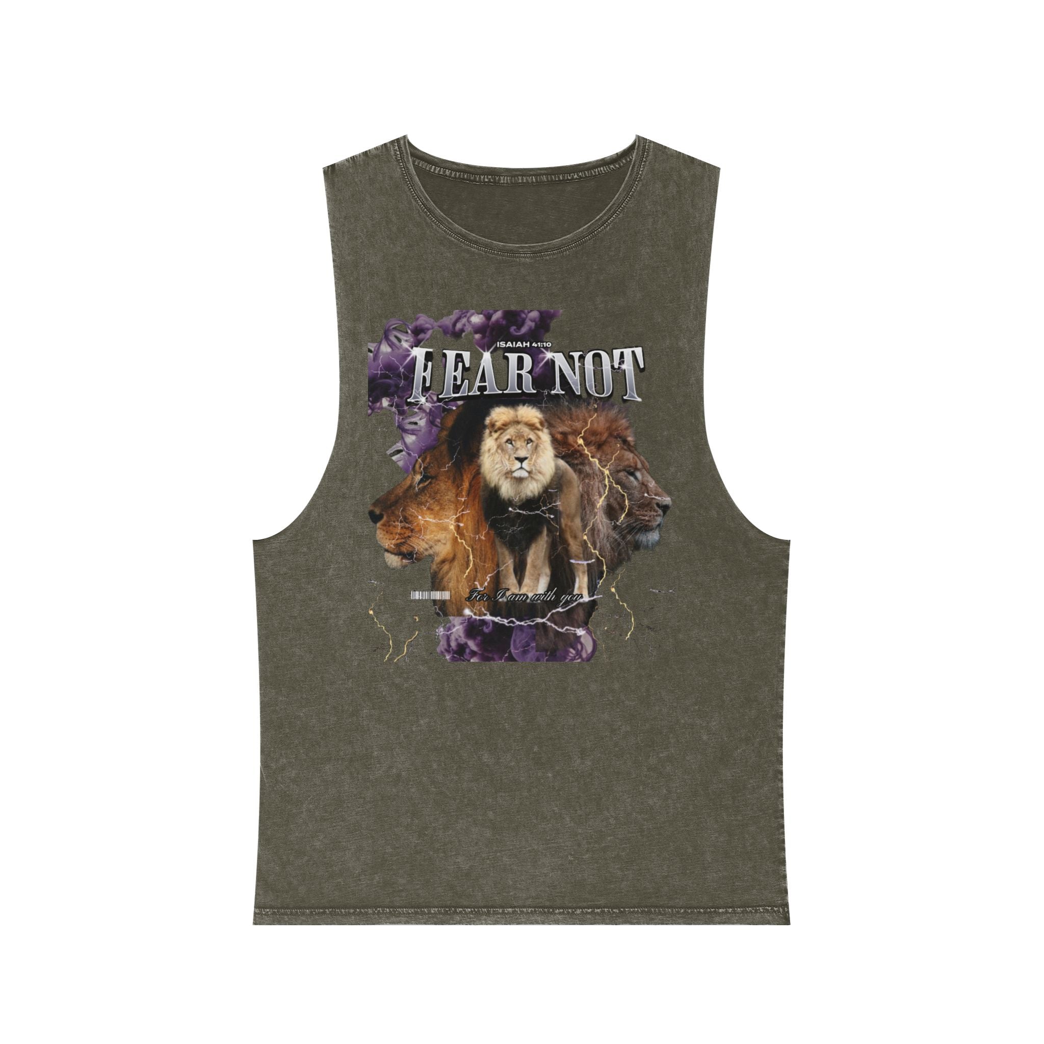 “FEAR NOT” Unisex Stonewash Tank Top