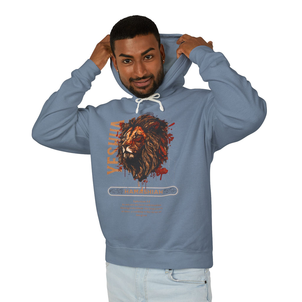 “YESHUA HAMASHIAH” Unisex Lightweight Hooded Sweatshirt