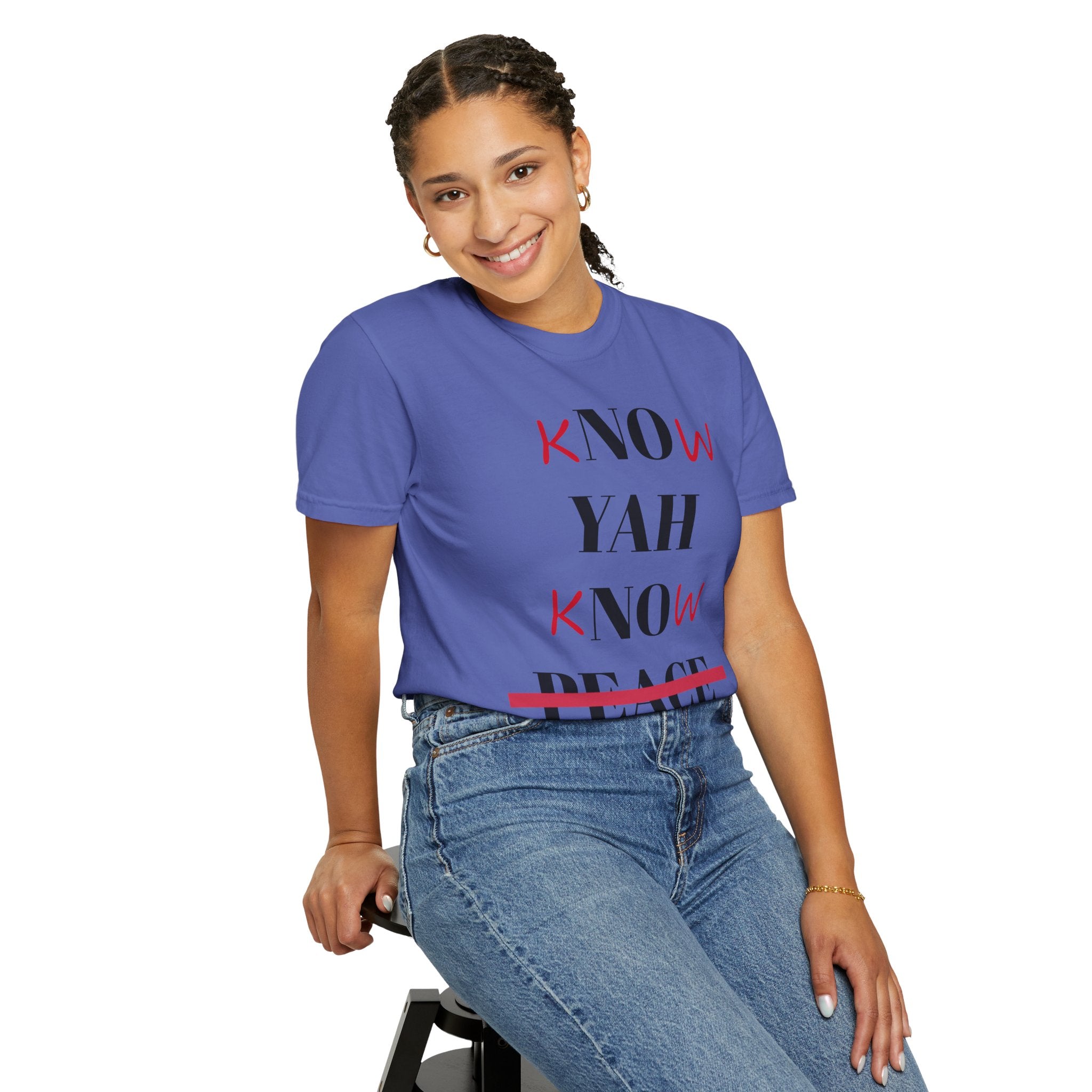 Women’s “Know Yah” Unisex Garment-Dyed T-shirt