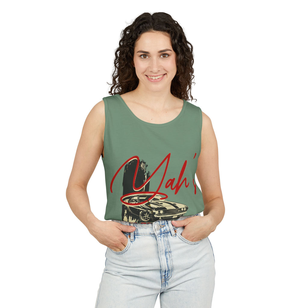 “YAH’s plans” Unisex Garment-Dyed Tank Top