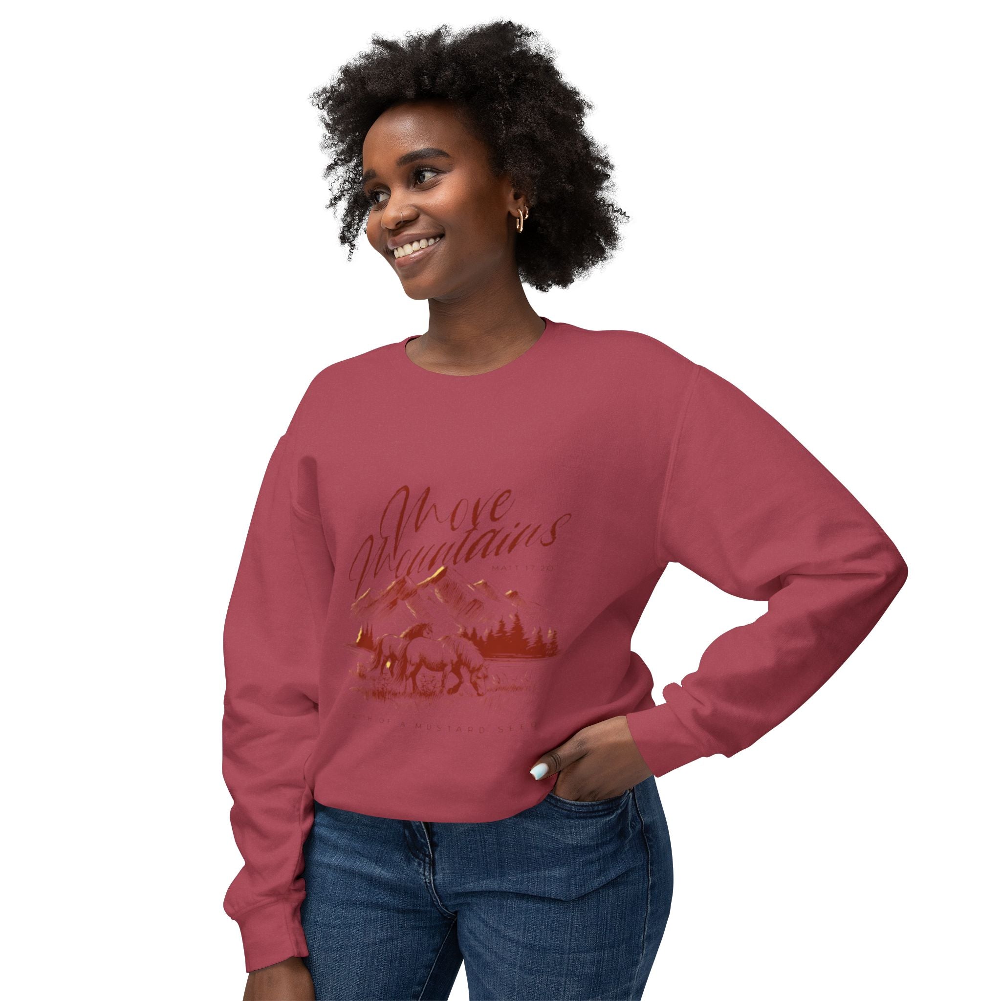 Move mountains Lightweight  Sweatshirt