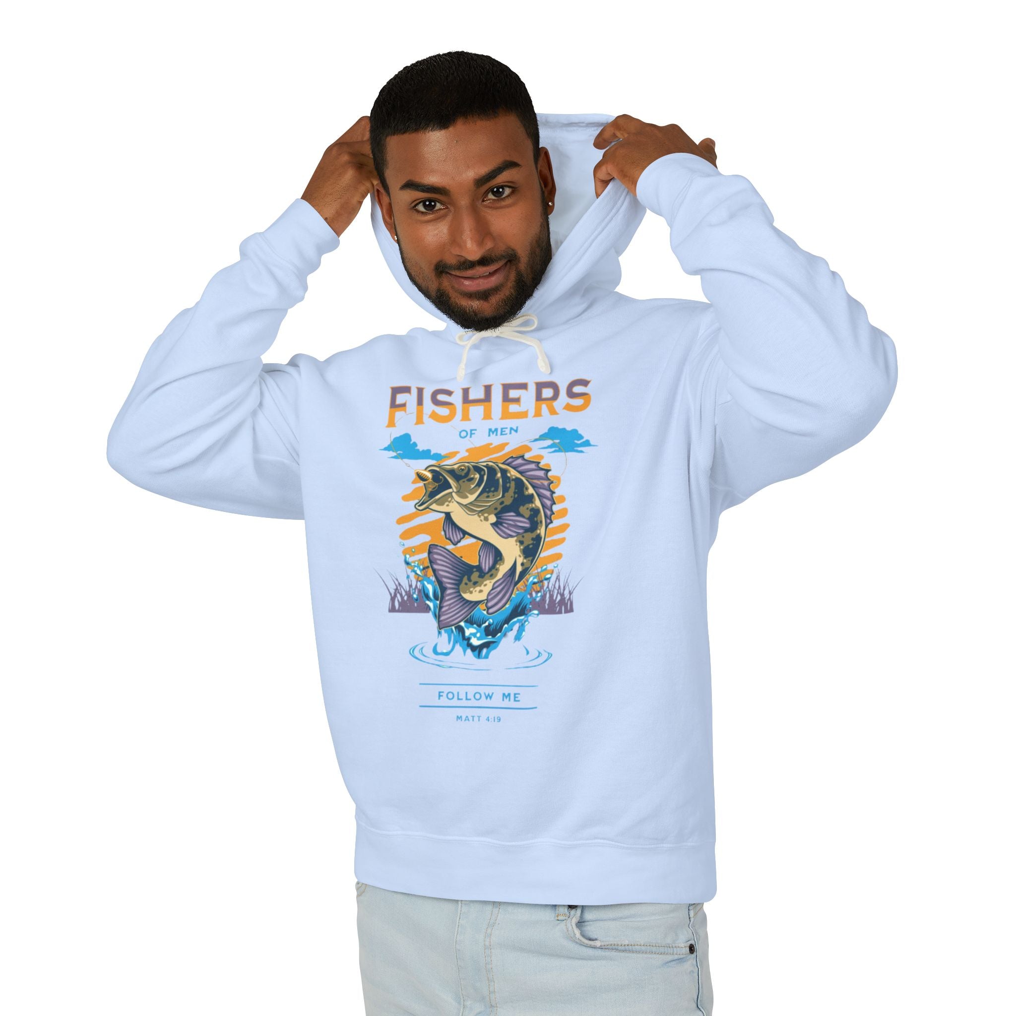 “Fishers of men” Lightweight Hooded Sweatshirt