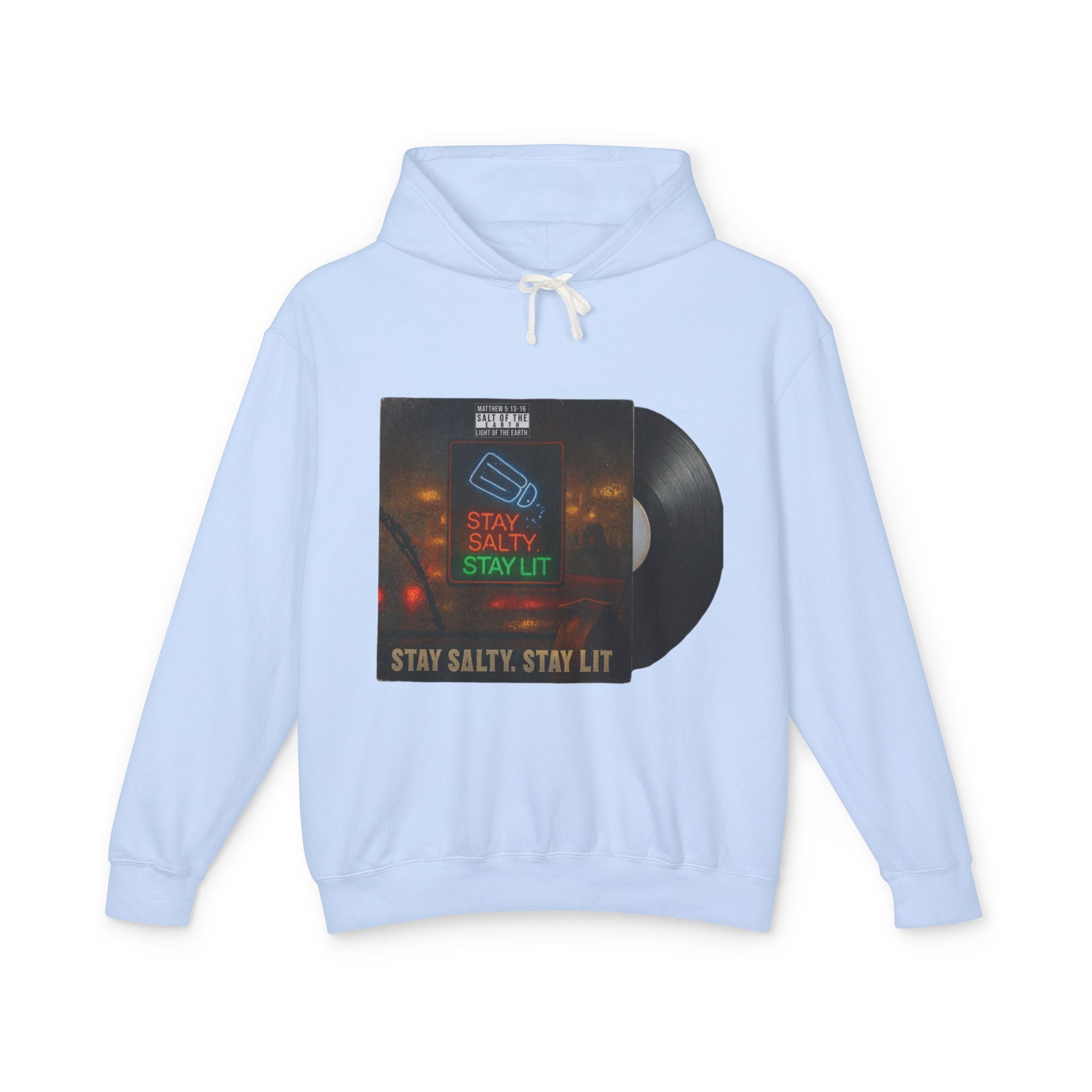 “Salty and lit” Unisex Lightweight Hooded Sweatshirt