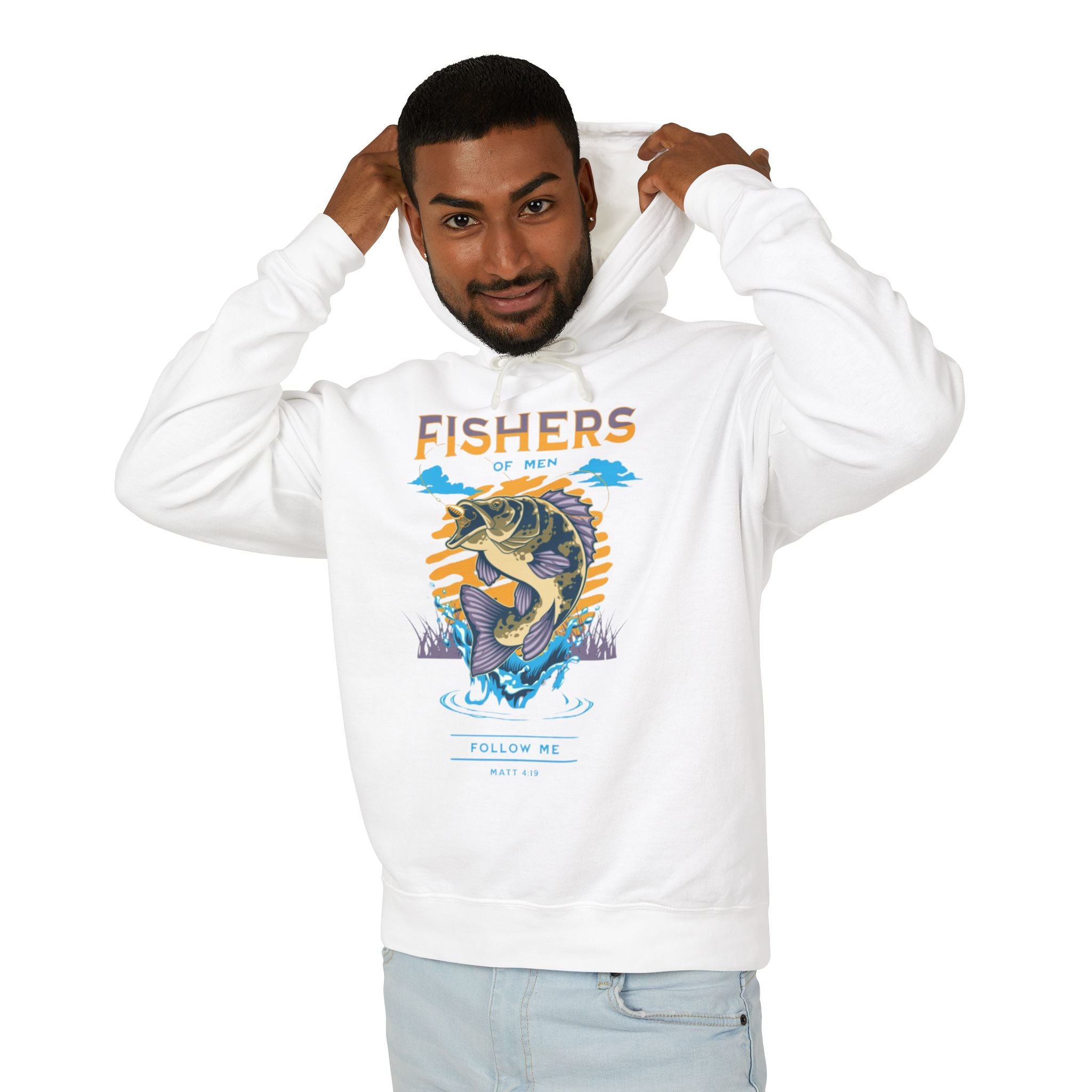 “Fishers of men” Lightweight Hooded Sweatshirt