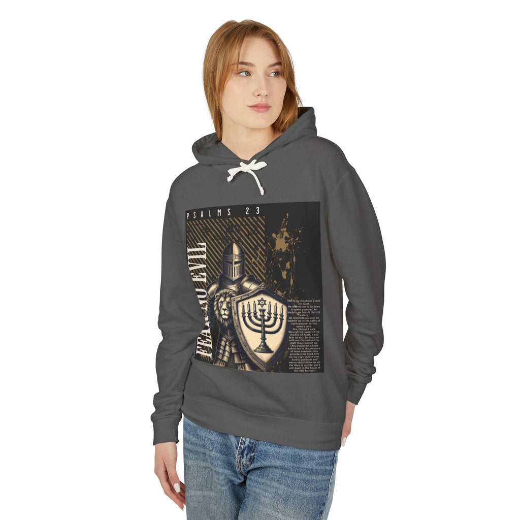“Fear no evil” Unisex Lightweight Hooded Sweatshirt
