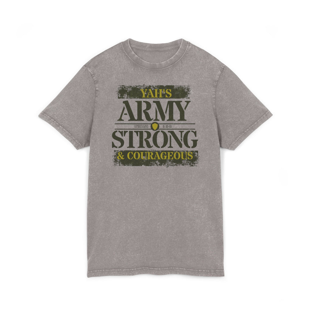 Acid Washed Round Neck Tee