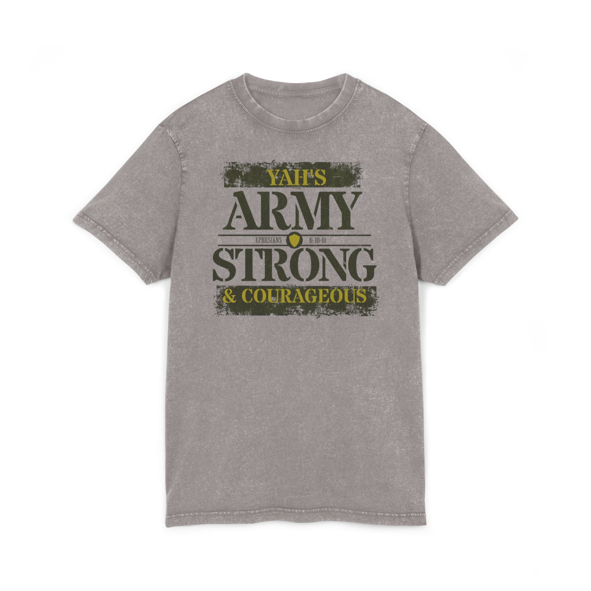 Acid Washed Round Neck Tee