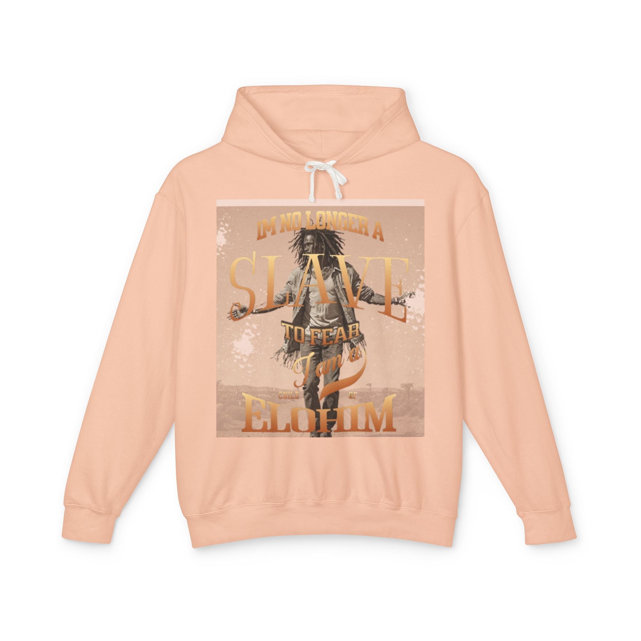 “No longer a slave” Unisex Lightweight Hooded Sweatshirt