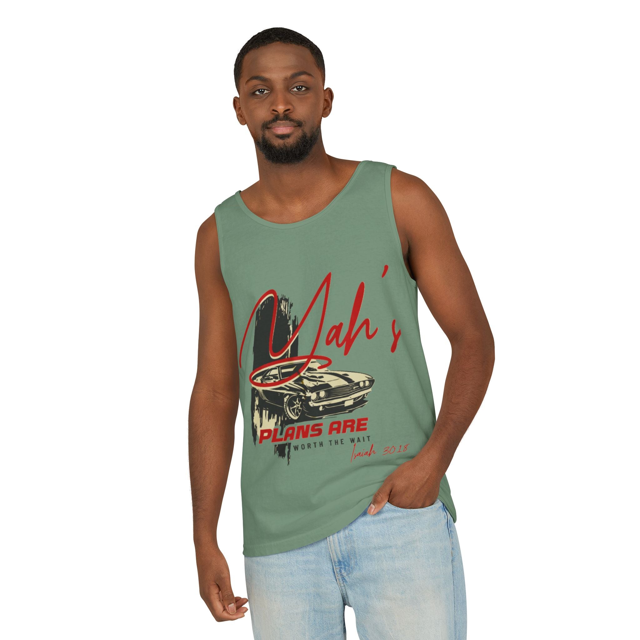 “YAH’s plans” Unisex Garment-Dyed Tank Top