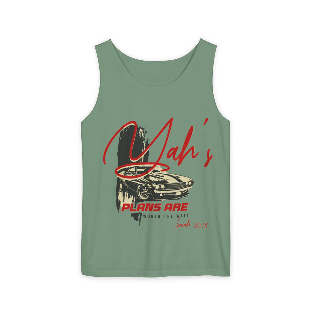 “YAH’s plans” Unisex Garment-Dyed Tank Top