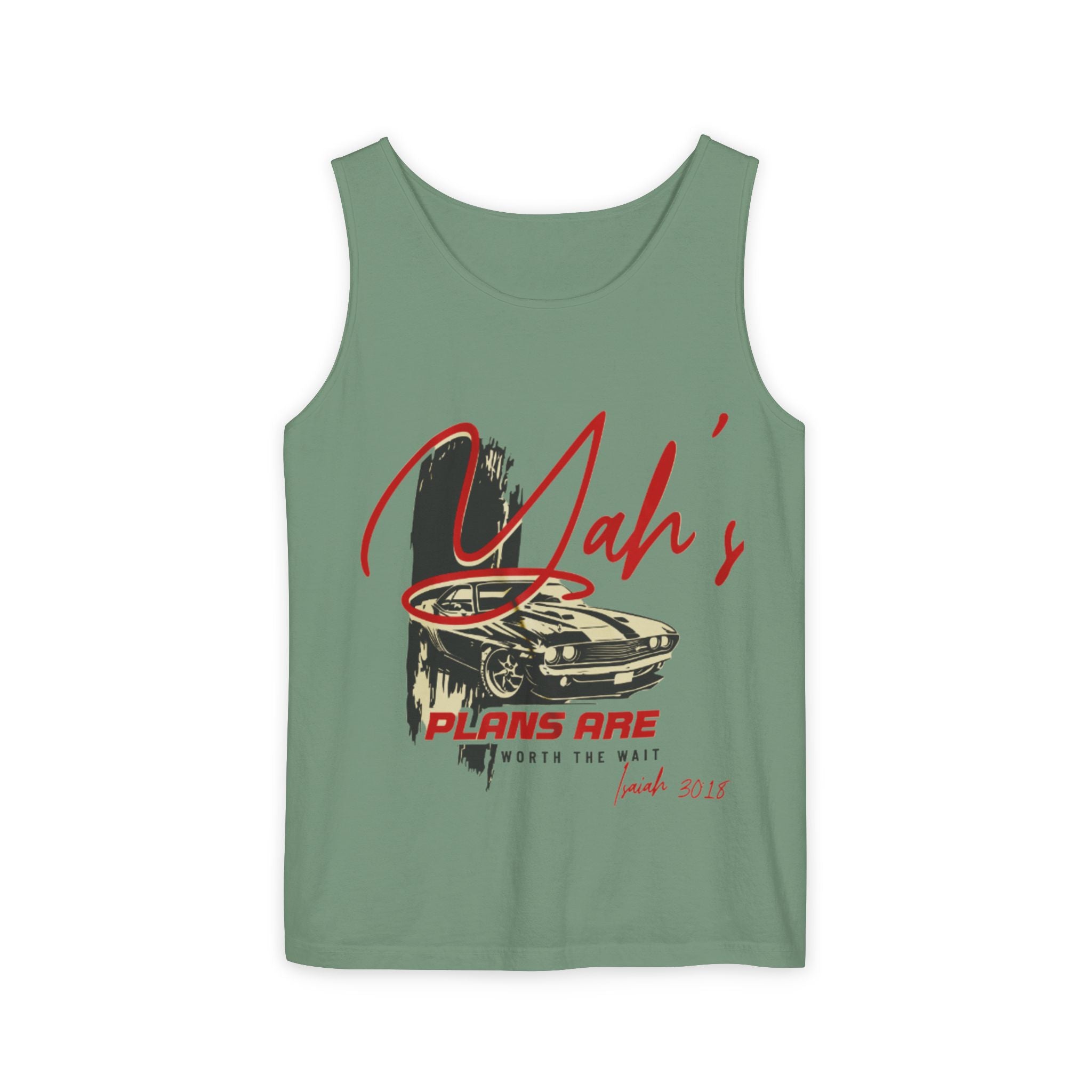 “YAH’s plans” Unisex Garment-Dyed Tank Top
